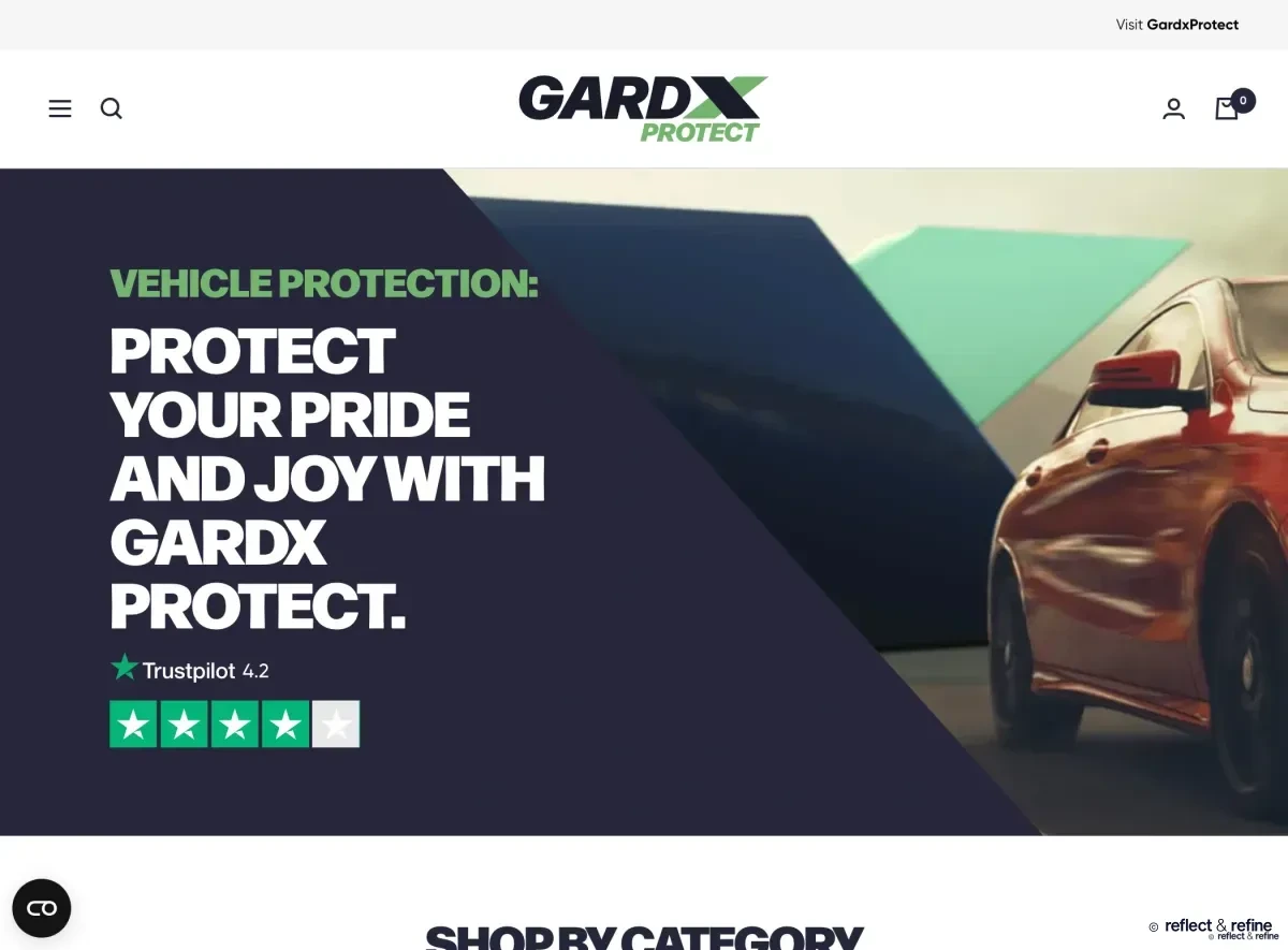 WooCommerce to Shopify: A Premium Store for a Leading Car Protection Brand website on desktop